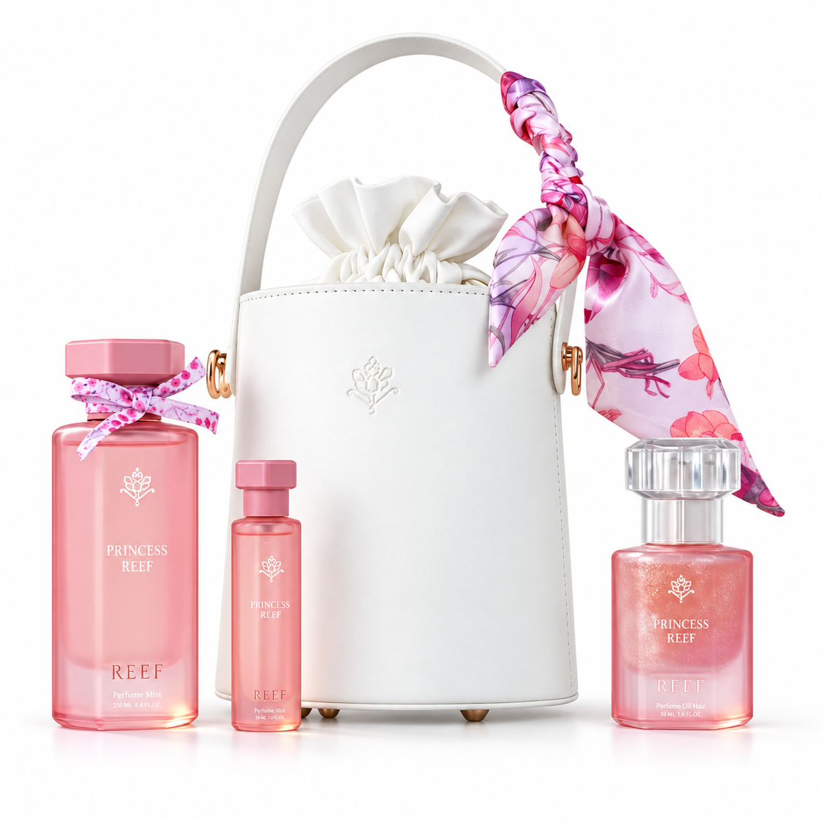 Coffret Princess REEF — fond blanc, format carré
