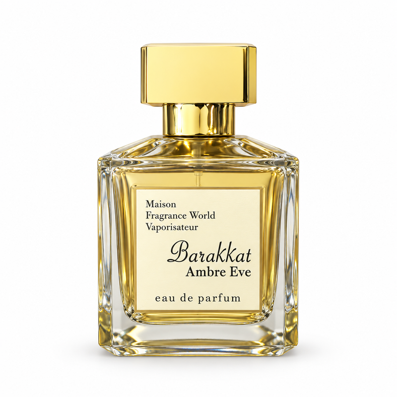 Barakkat Ambre Eve — flacon sur fond blanc