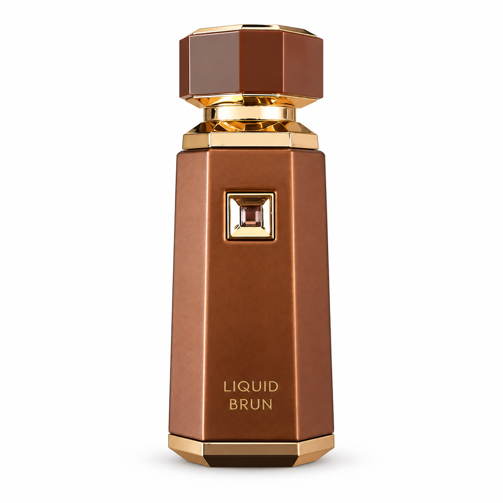 Liquid Brun — flacon sur fond blanc