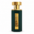 Arabiyat Prestige — flacon vert et or (nom à confirmer) — flacon sur fond blanc