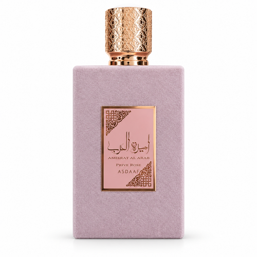 Ameerat Al Arab — Prive Rose — flacon sur fond blanc