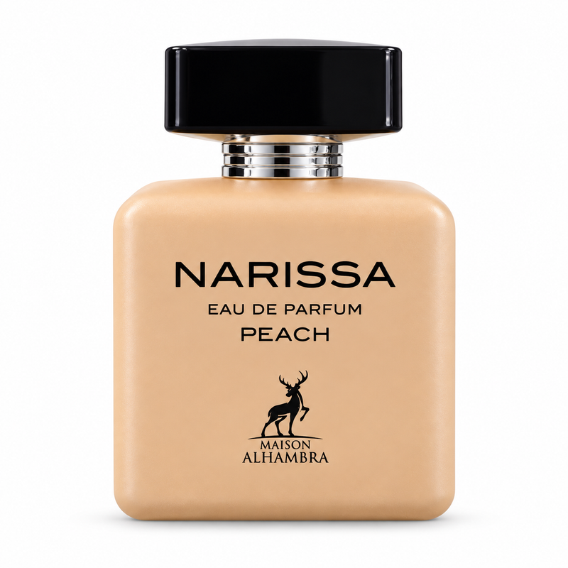 Narissa — Peach — flacon sur fond blanc