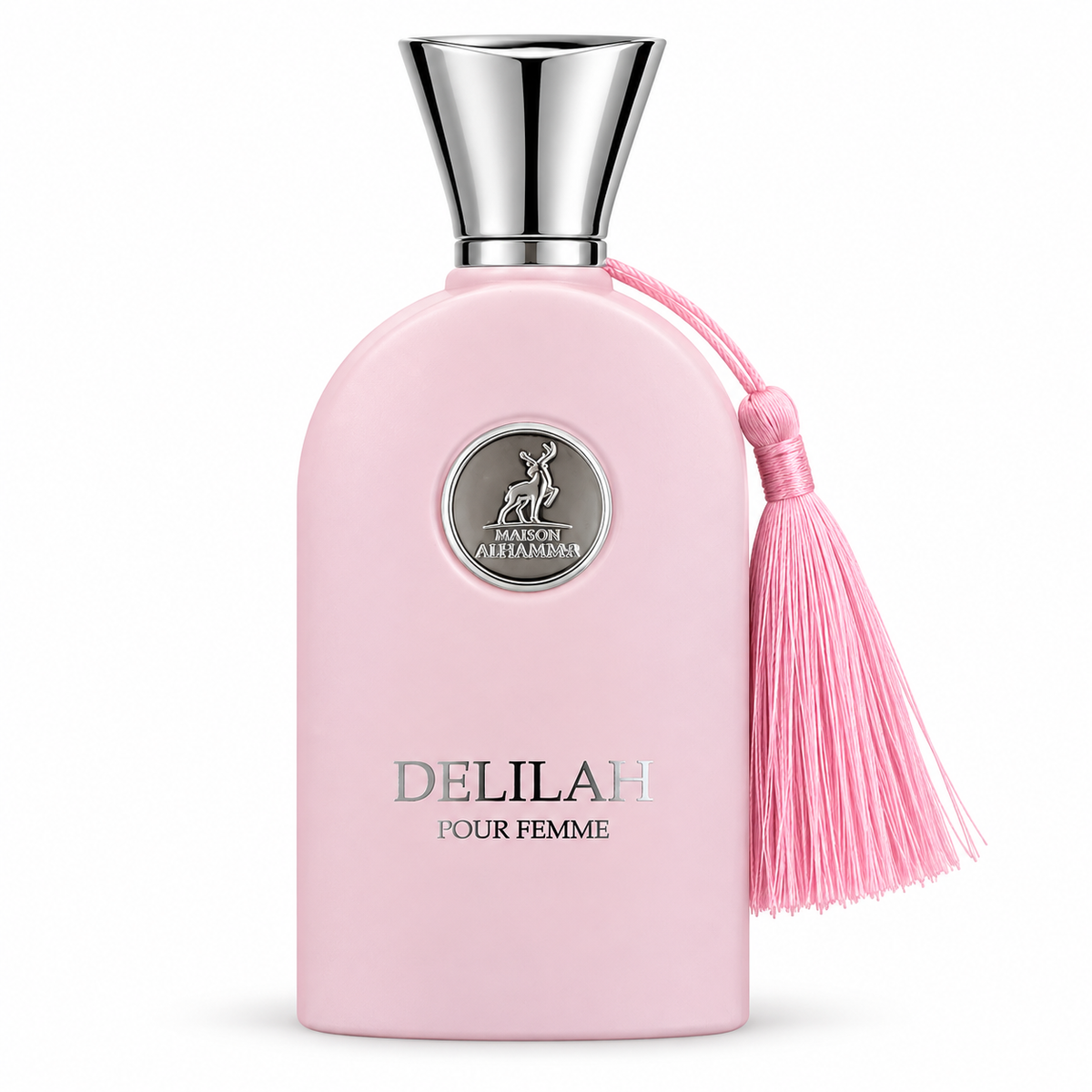 Delilah — Pour Femme — flacon sur fond blanc