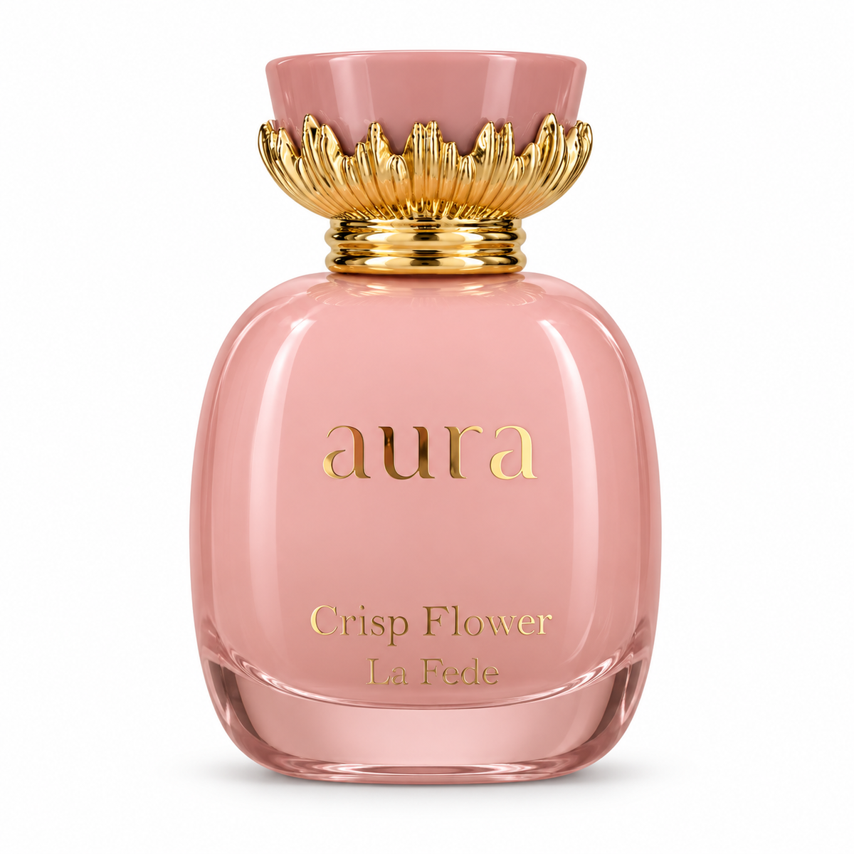 Aura — Crisp Flower — flacon sur fond blanc