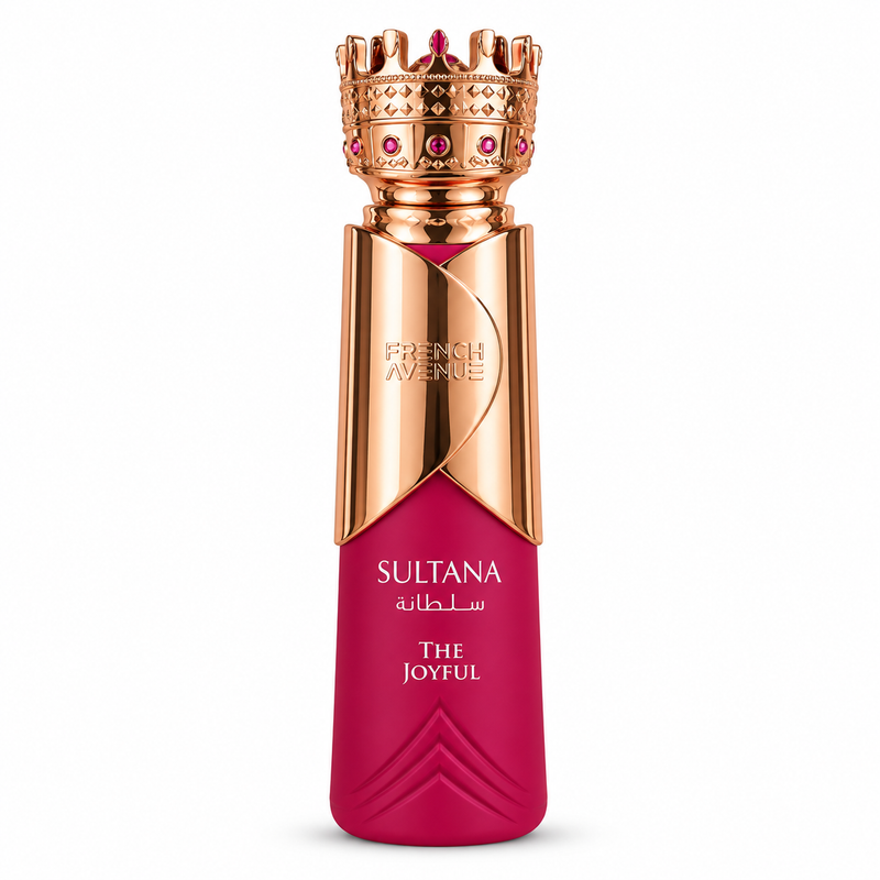Sultana — The Joyful — flacon sur fond blanc